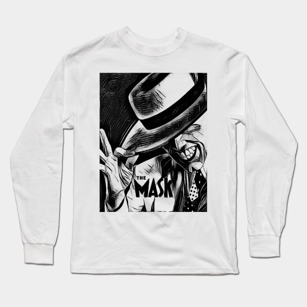 The Mask Long Sleeve T-Shirt by RetroScribbles